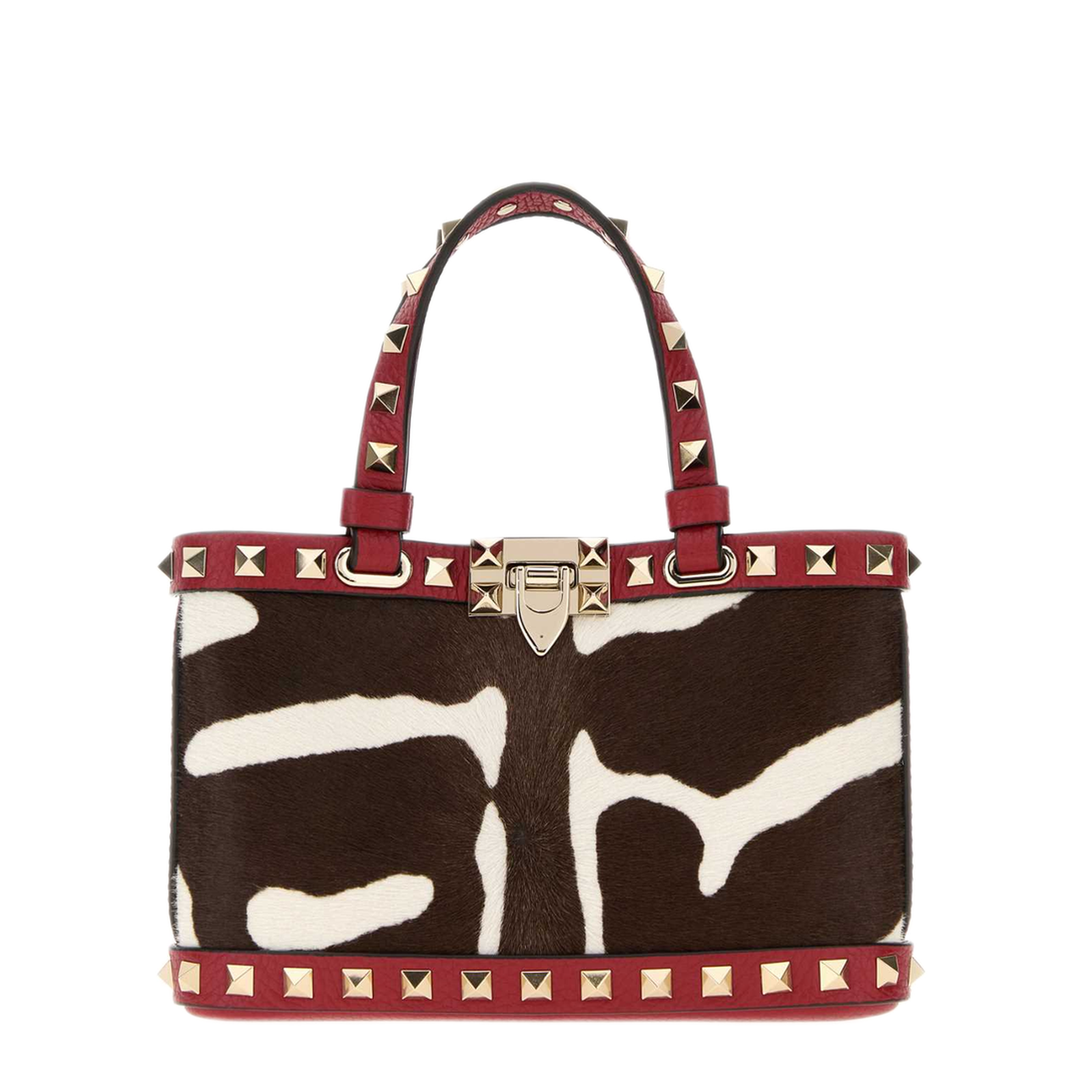 MAYFEYR - Valentino - Printed Calf Hair Rockstud Handbag - 8W0P0AT0AWTAQY