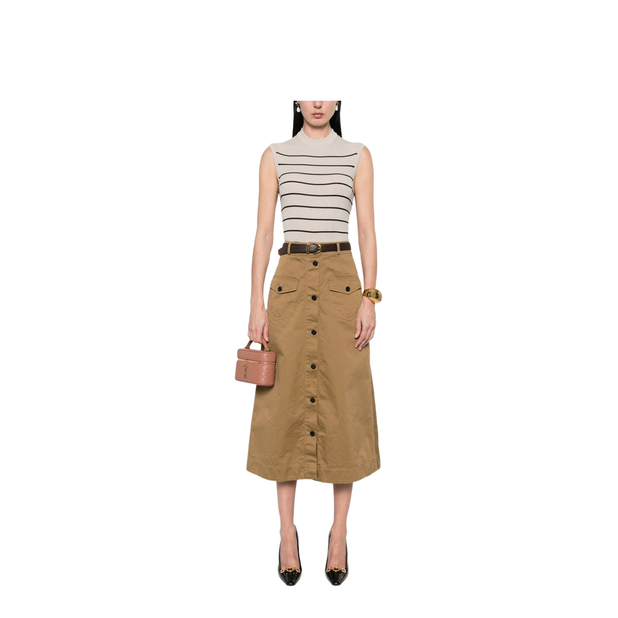 MIDI SKIRT WITH BUTTONS