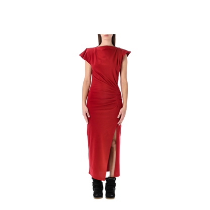 Long Cherry-Coloured Nadela Jersey Dress