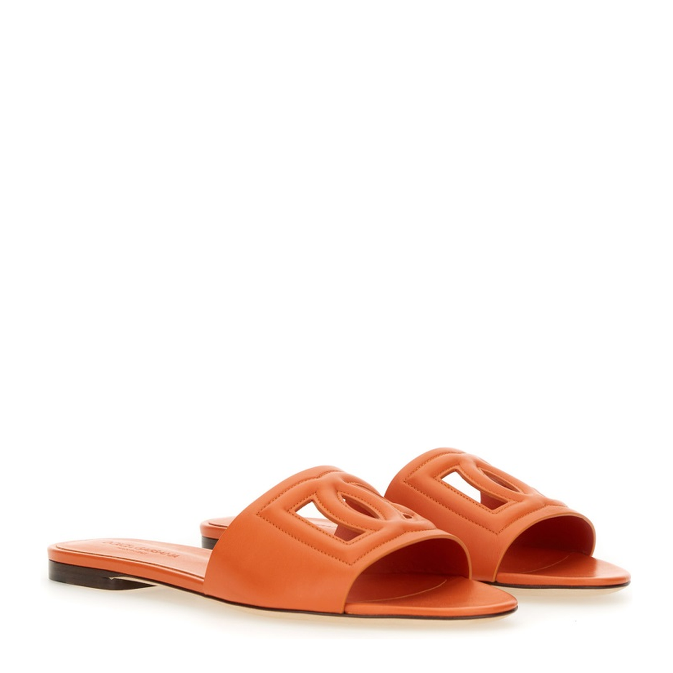 Calfskin Sliders with Logo