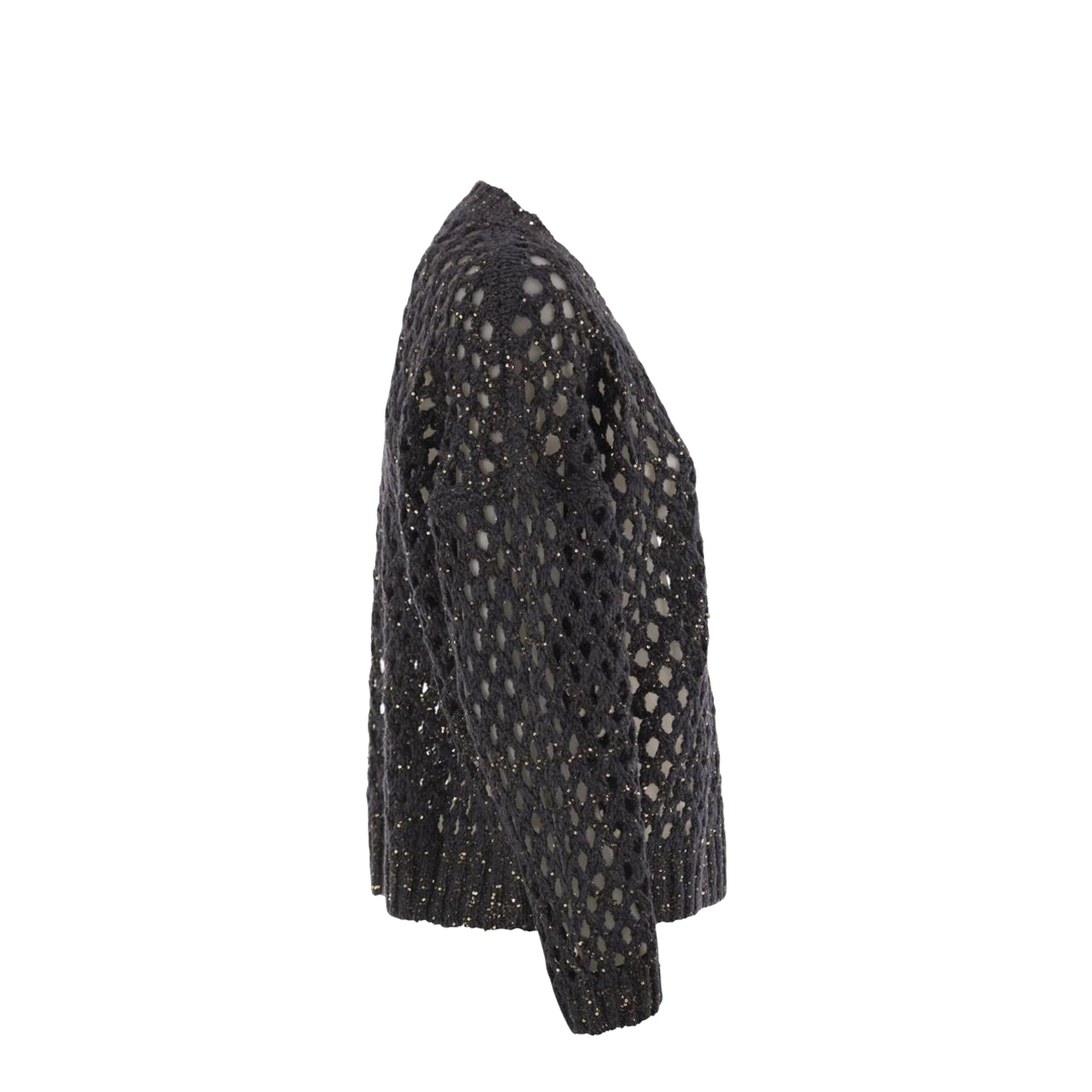 Dazzling Net Silk Linen Jersey Black