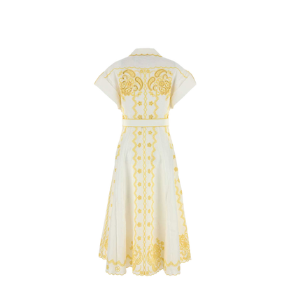 Embroidered Linen Lucky Dress