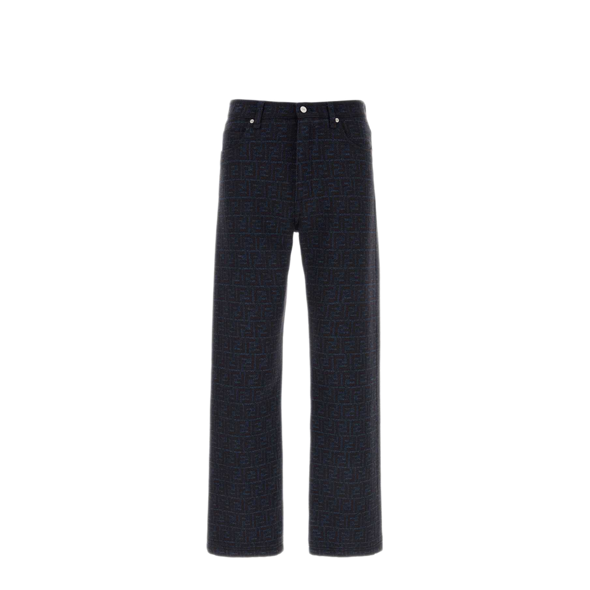 MAYFEYR - Fendi - Regular Fit Embroidered Cotton Blend Pants - FLP302AVY8F1UCL