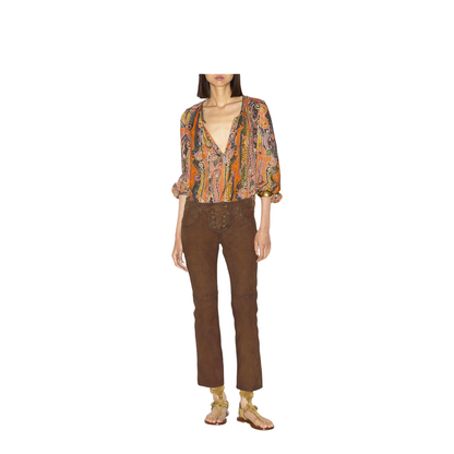 Vanel Suede Leather Trousers