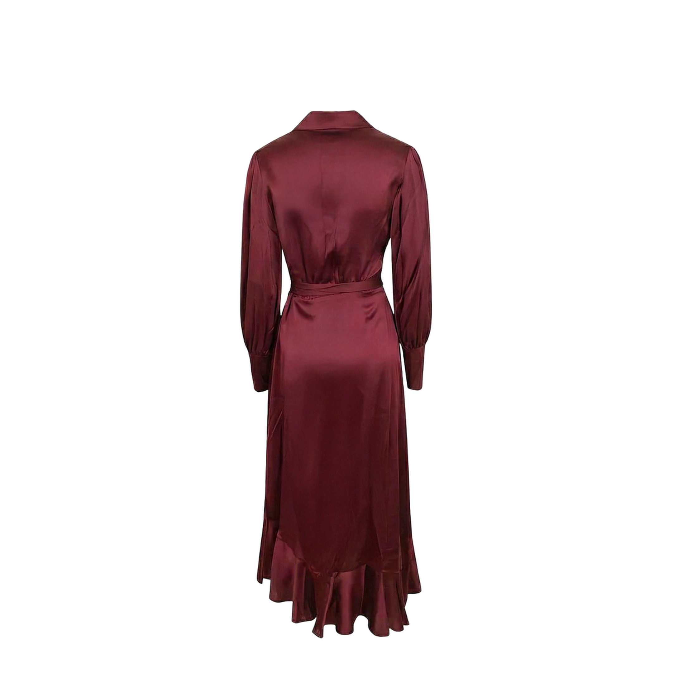 Silk Wrap Midi Dress