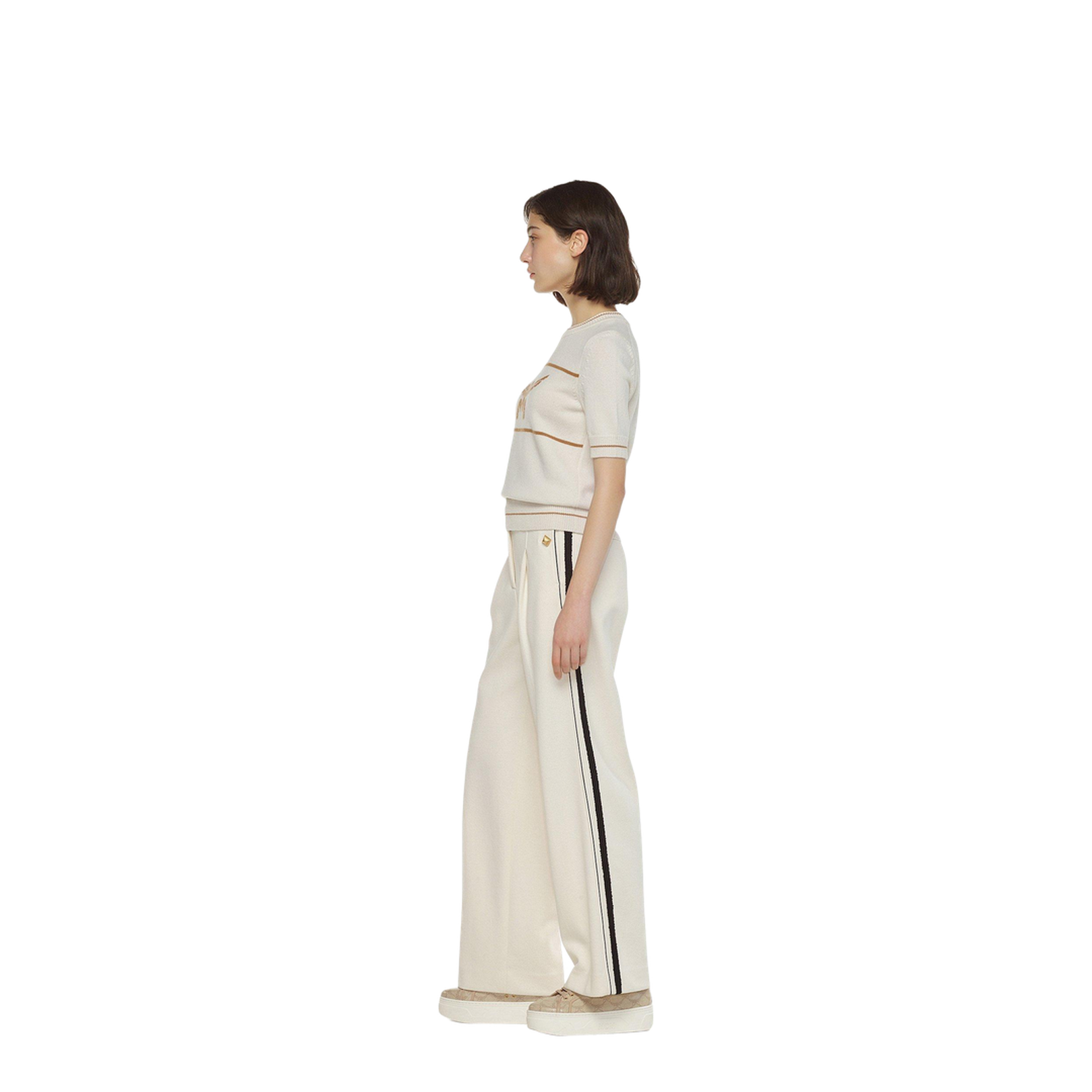 Wide-Leg Bouclé Pants