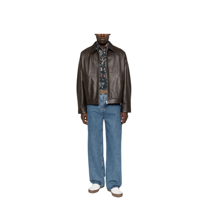 Blue Shirt Long-Sleeve Animal Print