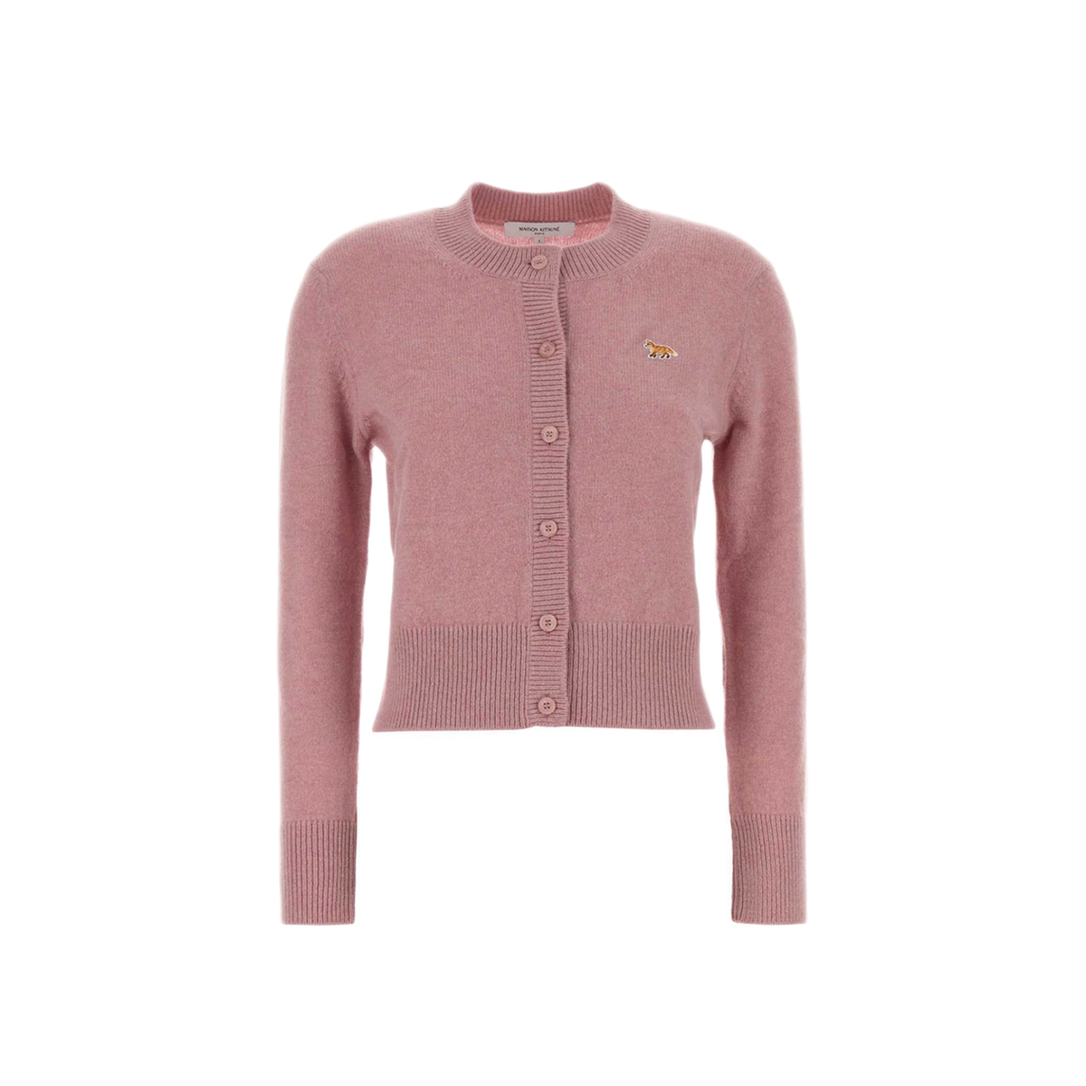 MAYFEYR - Maison Kitsuné - Baby Fox Lambswool Fitted Cardigan - PW00506KT1006P623