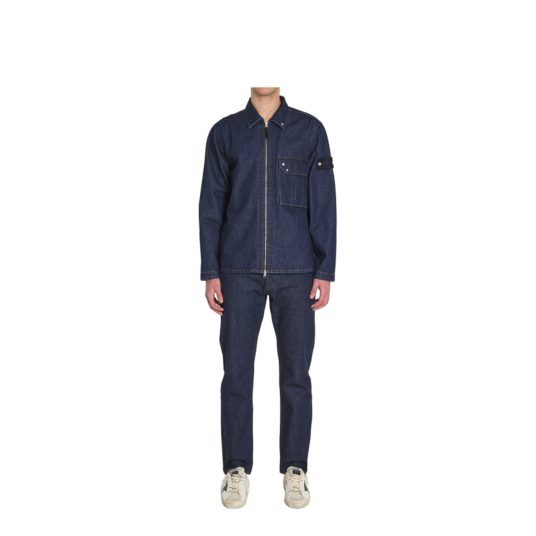 Zip Denim Overshirt