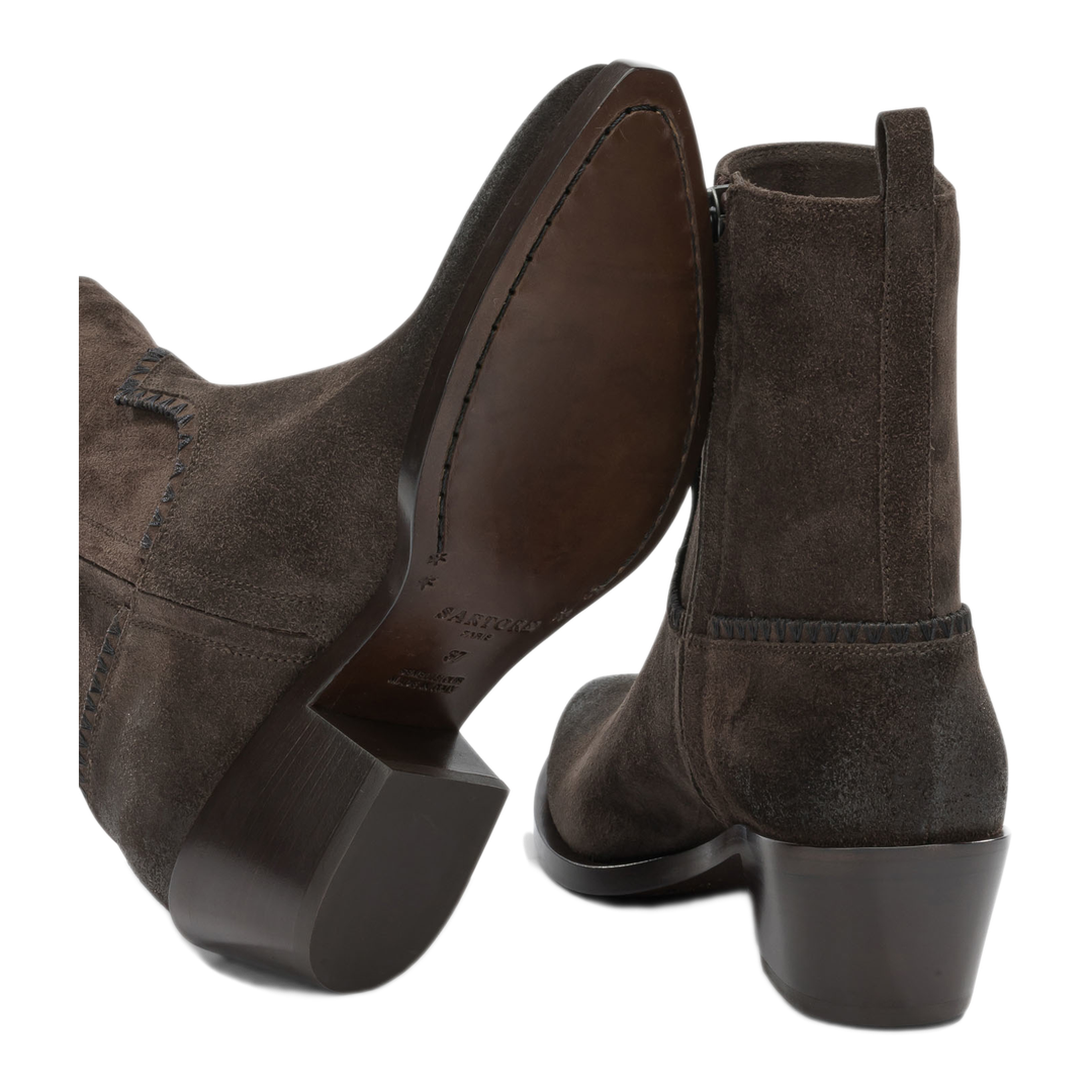 MAYFEYR - Sartore - Velour 45Mm Ankle Boots With Zipper - SR5009VELOURPEPE571