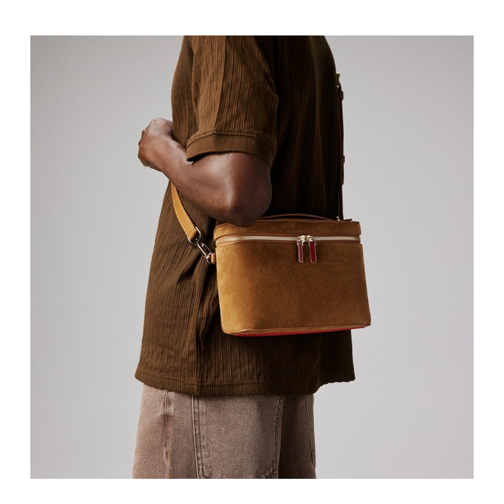Top Handle Zip Bag with Adjustable Strap