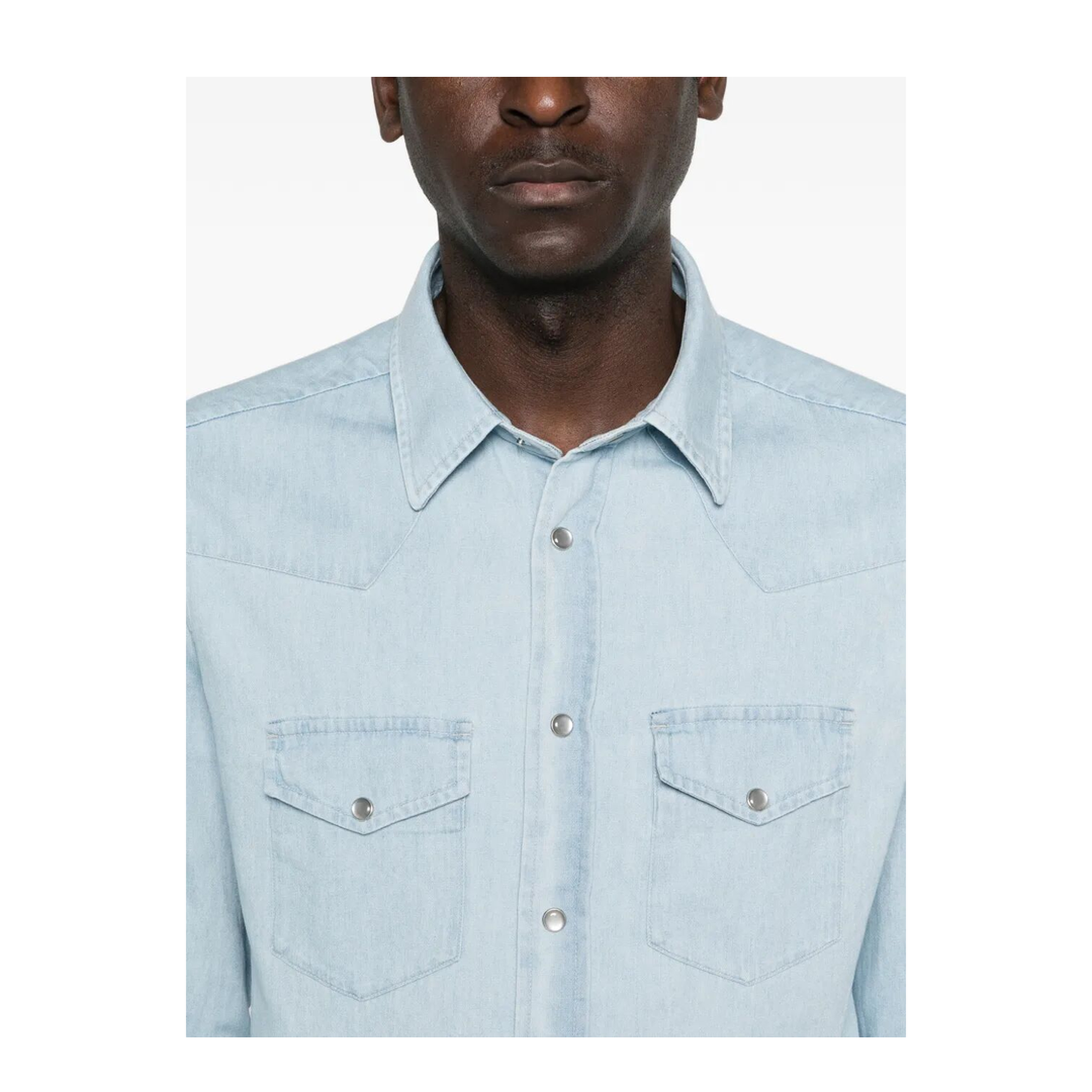 MAYFEYR - Tom Ford - Denim Chambray Western Shirt - HDS001FMC315