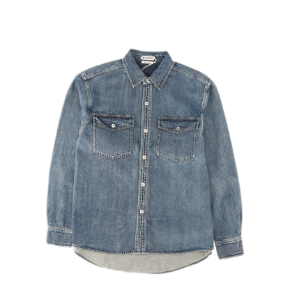 Mid Blue Oversized Denim Shirt