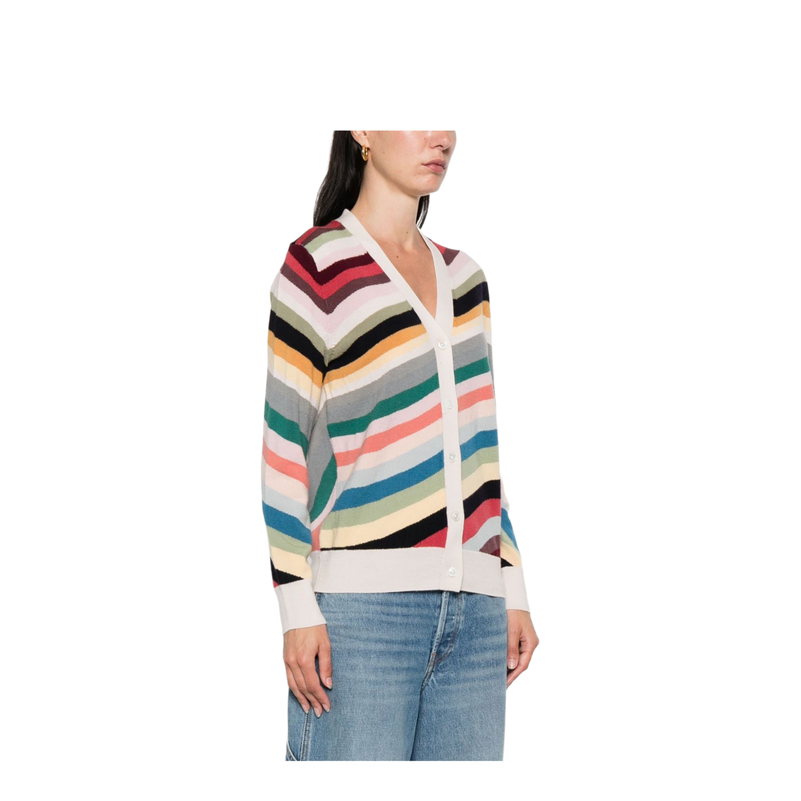 Striped Wool Cardigan