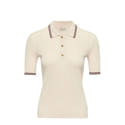 MAYFEYR - Moncler - Rhombus And Logo Pattern Cotton Polo Shirt - L10939A00005M9371