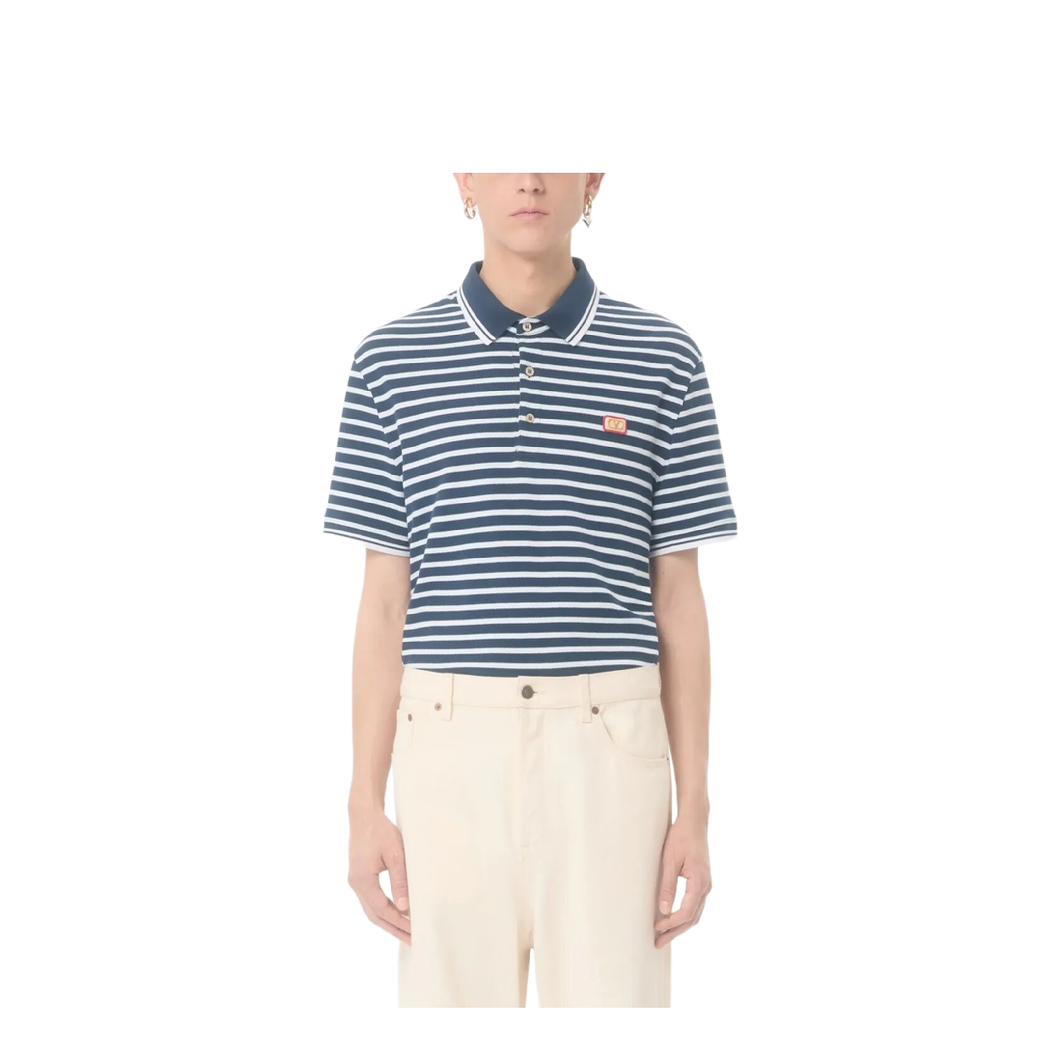 MAYFEYR - Valentino - Cotton Piqué Polo With Vlogo Patch - VMH01KBAF