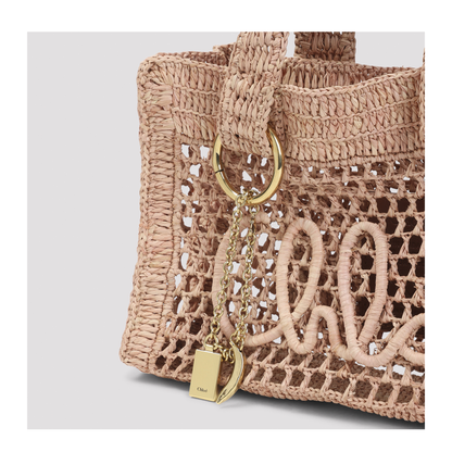 Summer Banana Small Raffia Tote - Summery Beige