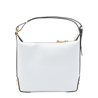 Mini Calf Leather Shoulder Bag - White