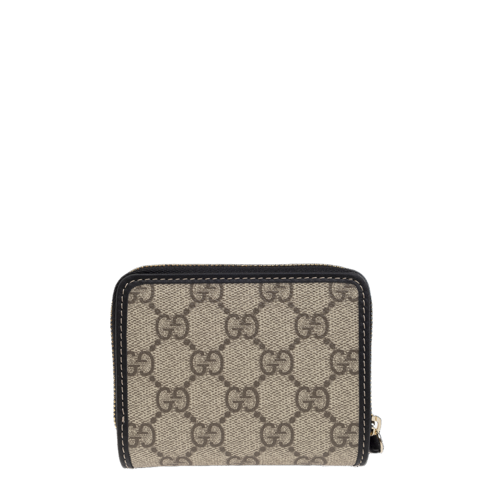 GG Emblem Mini Canvas Zip Wallet - Beige