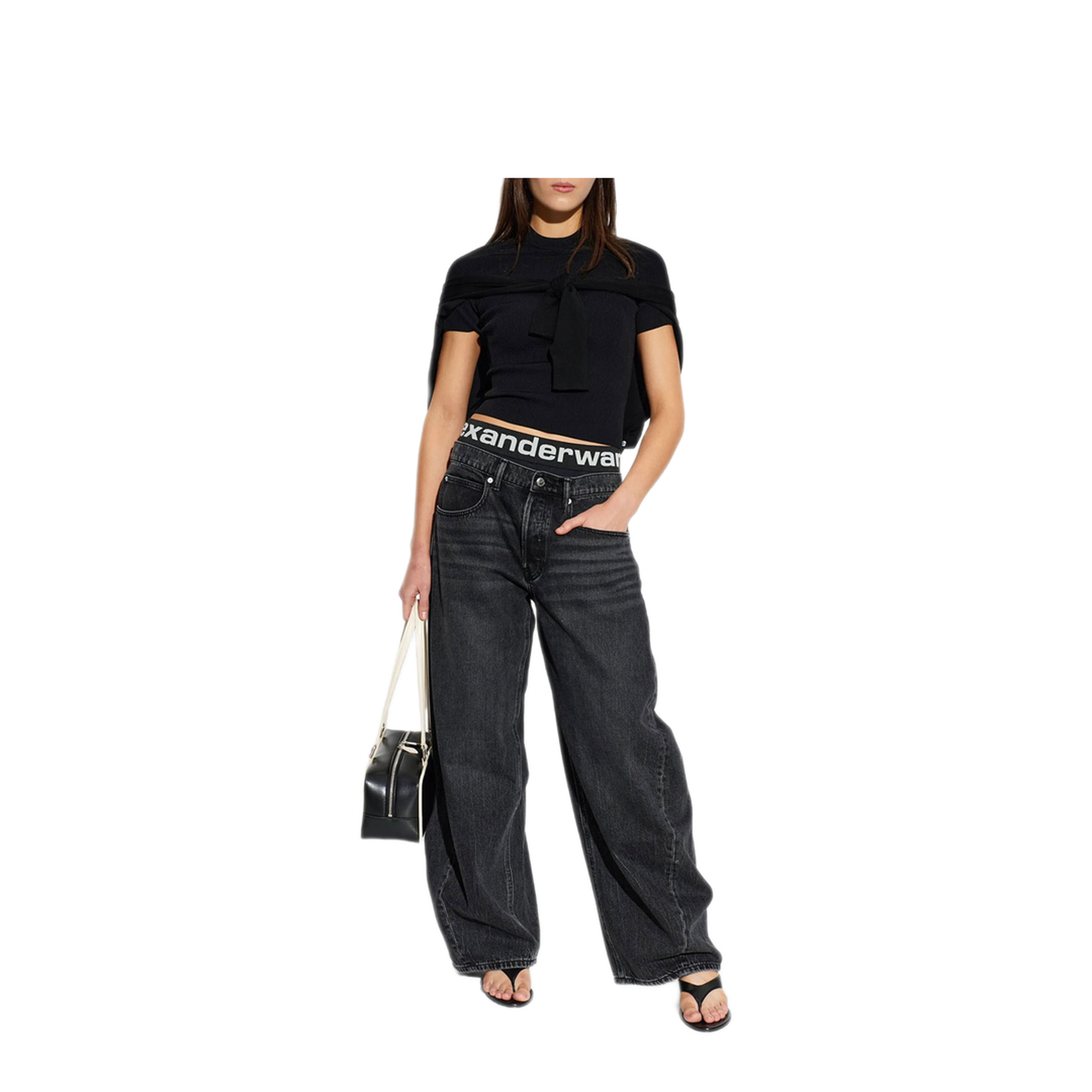 MAYFEYR - Alexander Wang - Blow-Up Jeans With Logo Bike Short Waistband - 4DC3264301015