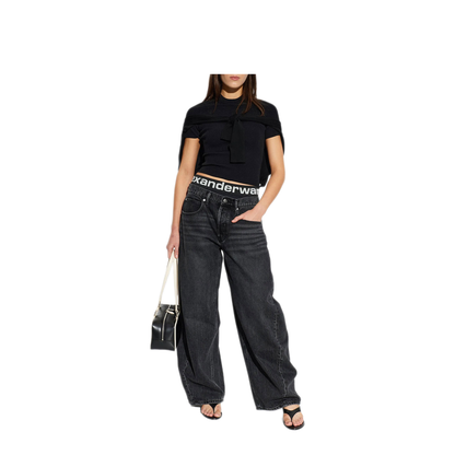 MAYFEYR - Alexander Wang - Blow-Up Jeans With Logo Bike Short Waistband - 4DC3264301015