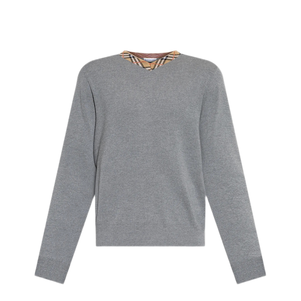 MAYFEYR - Burberry - Check Trim Sweater - 8127565A1345