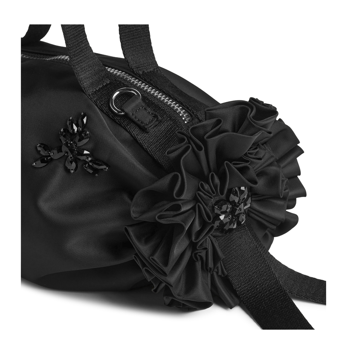 MAYFEYR - Simone Rocha - Mini Double Ribbon Rosette Bag - BAG223TB0761BLACK