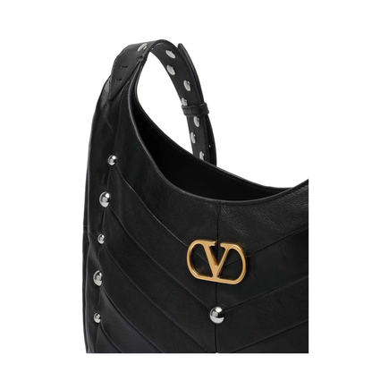Hoboho Small Shoulder Bag Leather Black