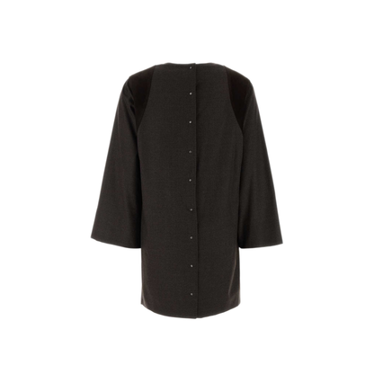 MAYFEYR - Max Mara - Dark Brown Stretch Wool Mini Dress - 2621226343600004