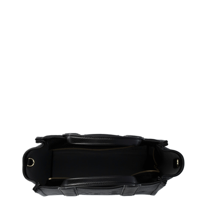 The Small Tote Bag Grainy Leather Bag in Black