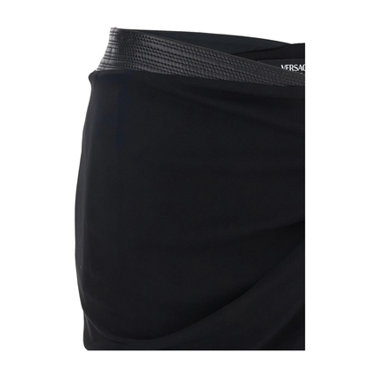Stretch Viscose Midi Skirt