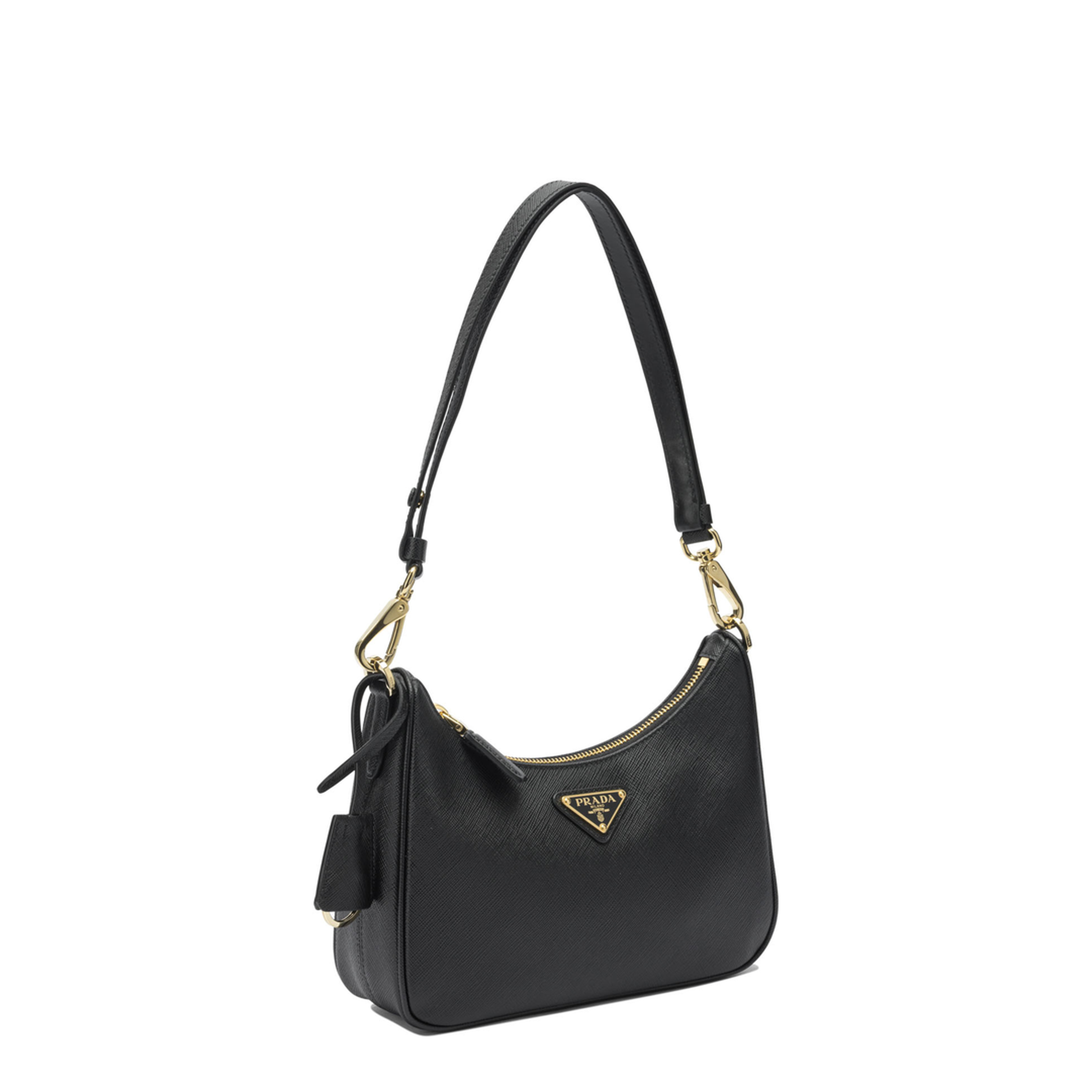 Re-Edition Mini Saffiano Leather Bag - Black