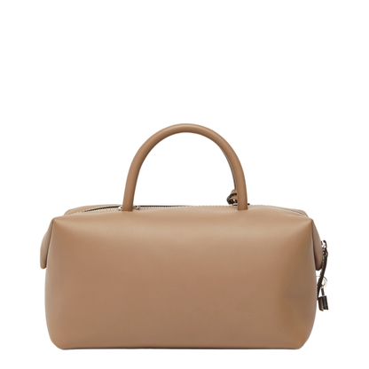 Medium Natural Leather Bowler Bag