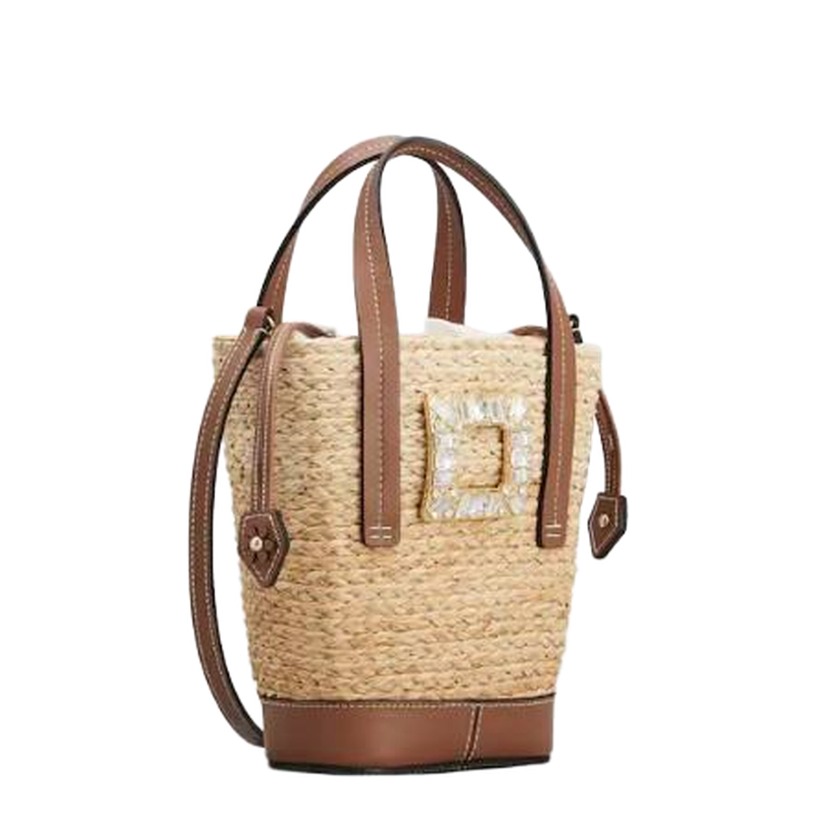 Skate Bucket Bag in Raffia