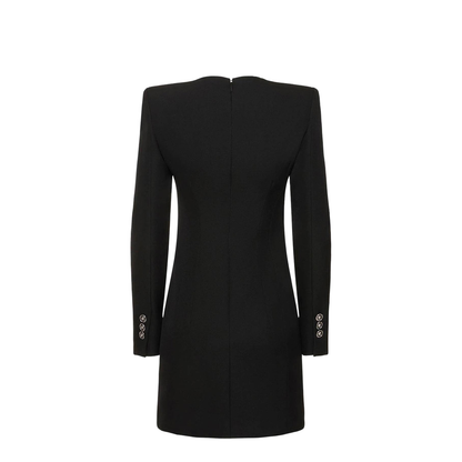 Mini Grain De Poudre Dress In Black