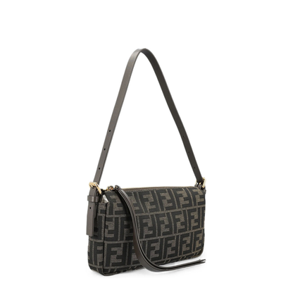 MAYFEYR - Fendi - Zip Top Small Bag In Jacquard Fabric Ff Zucca - 8BS123B17A