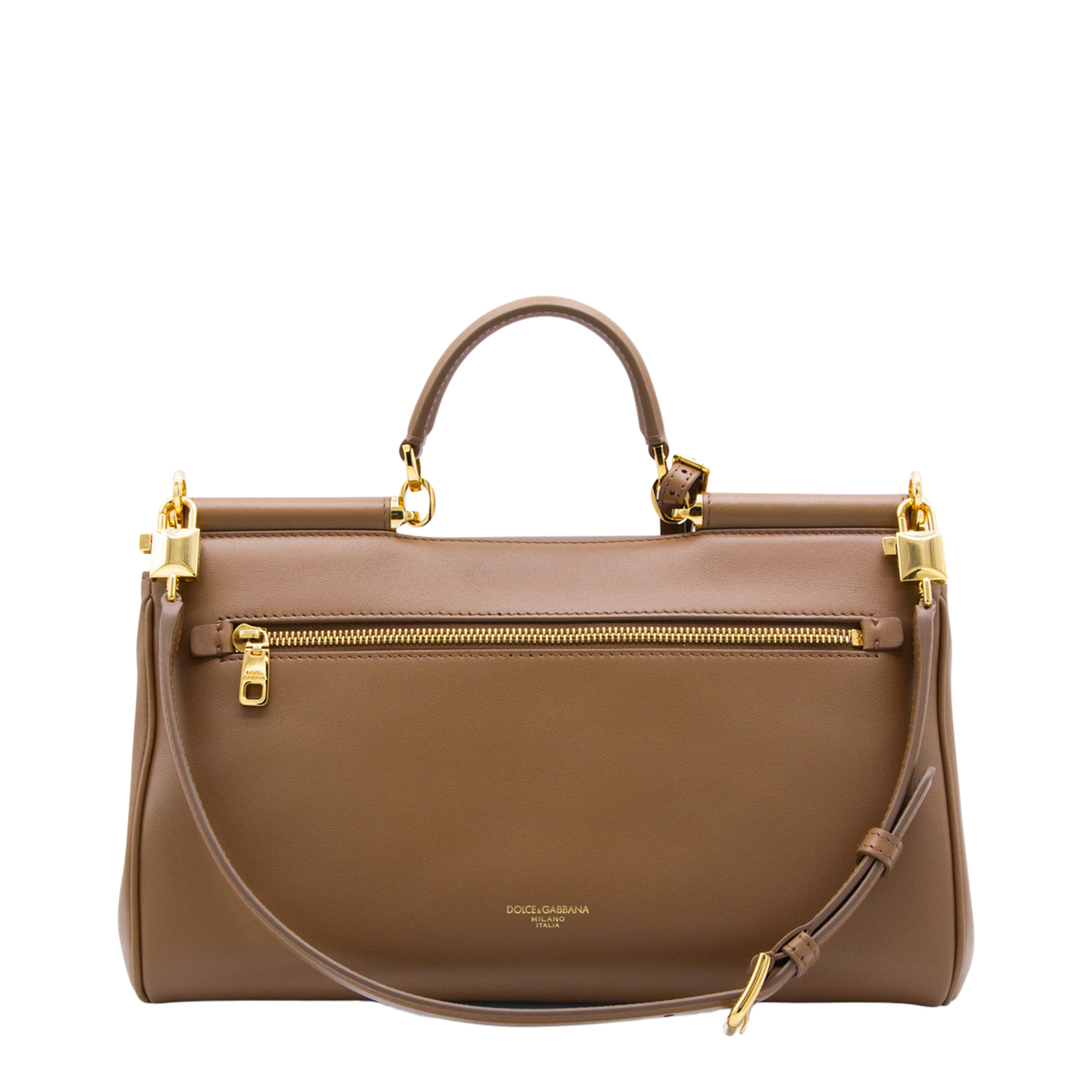 My Sicily Handbag in Plongé Calfskin in Brown