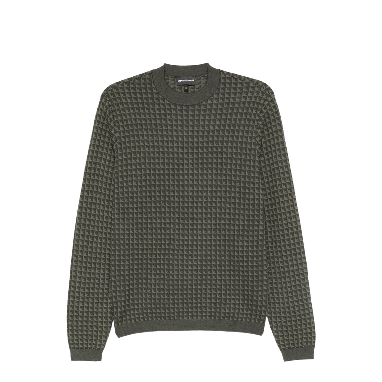 Jacquard Virgin-Wool Jumper with Repeated Eagle Motif