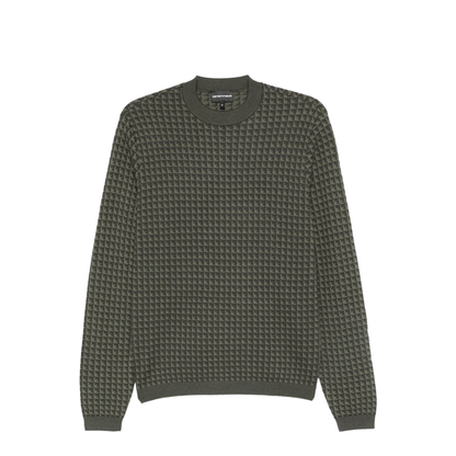 Jacquard Virgin-Wool Jumper with Repeated Eagle Motif