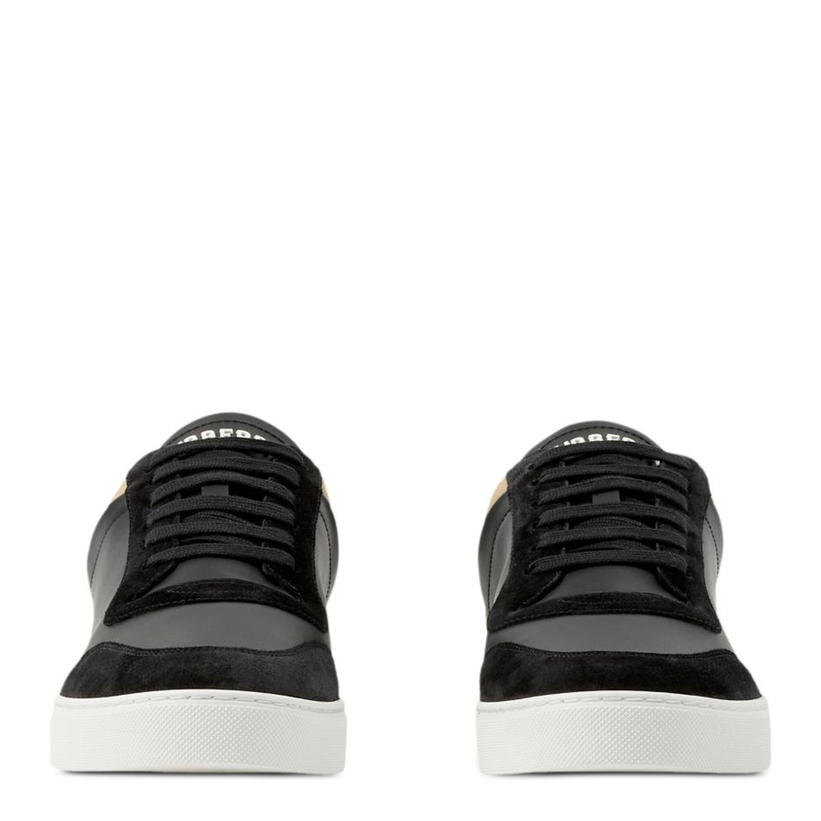 Check and Leather Sneaker