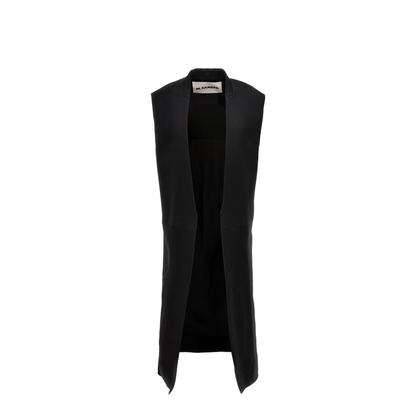 Two-material long vest