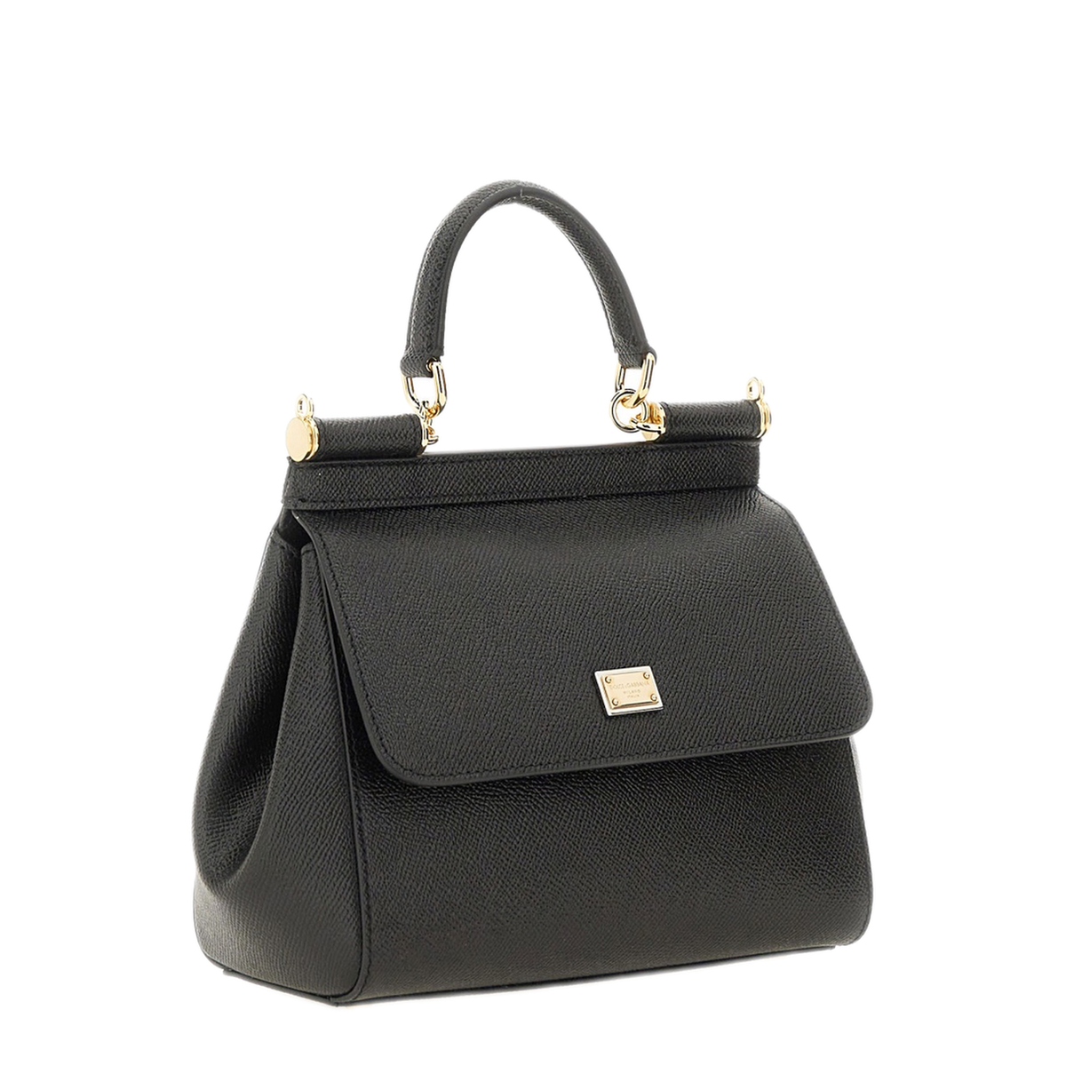 Sicily Small Calfskin Handbag - Black