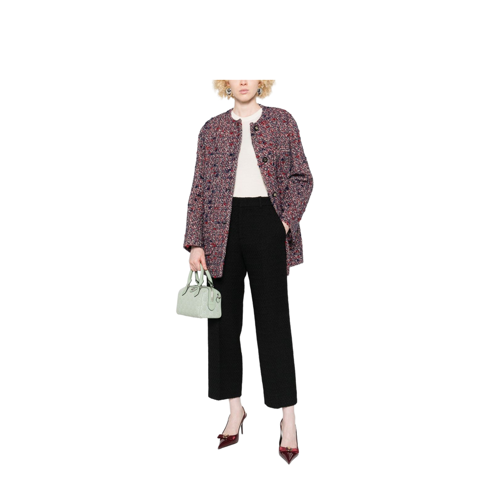 Multicolour Tweed Coat