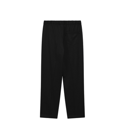 Black Wool-Blend Trousers