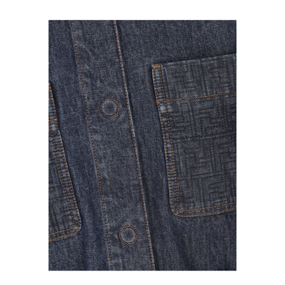 MAYFEYR - Fendi - Go-To Denim Shirt Jacket With Quilted Motif - FLF677AW82