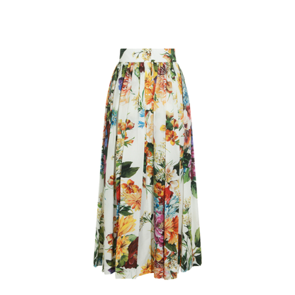 Flower Bouquet Print Skirt