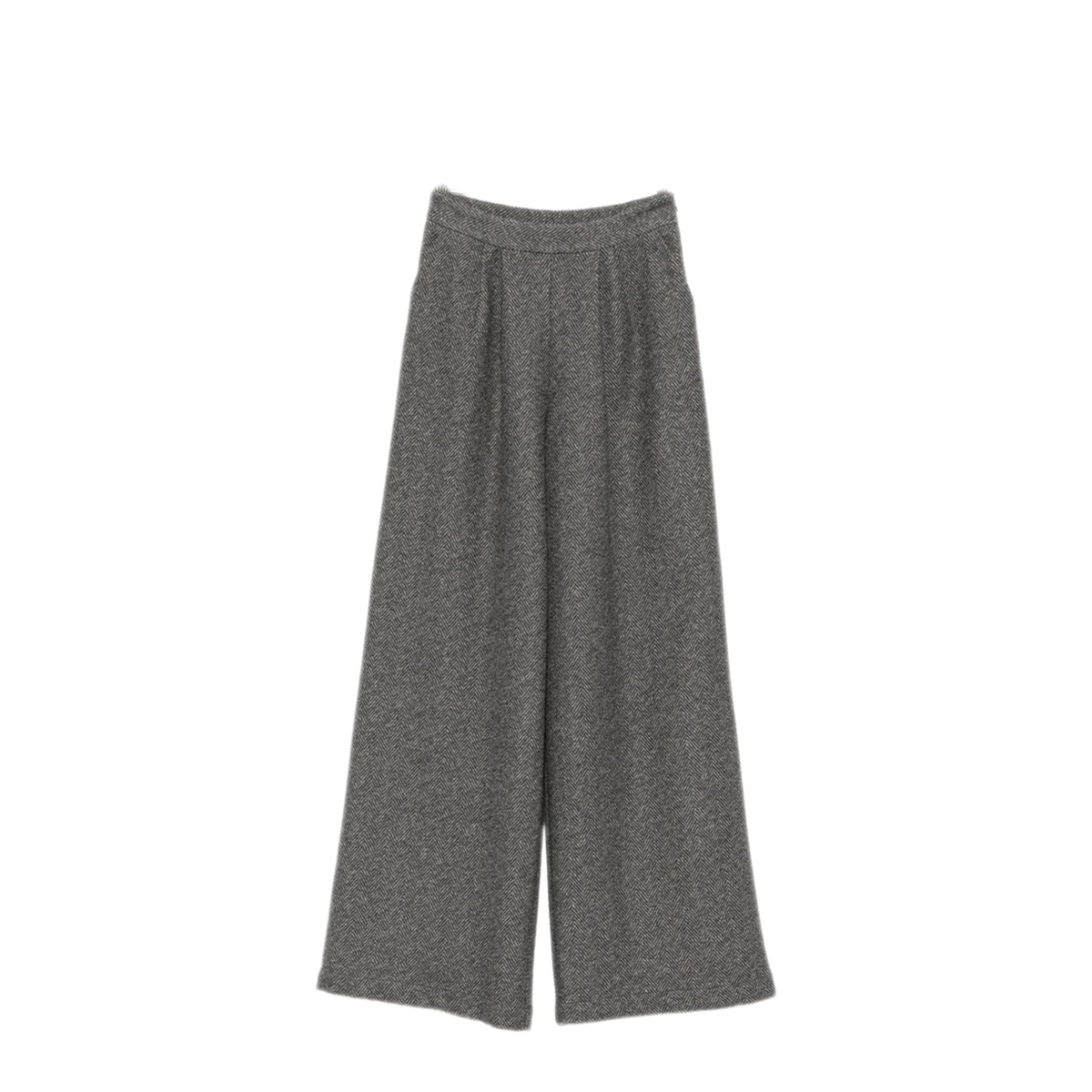 MAYFEYR - Bye - Grey Herringbone Wide Leg Trousers - 6WBDD9G143098