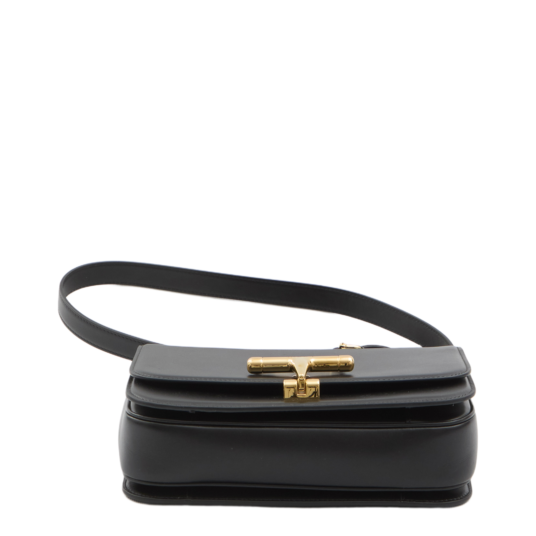Siena Small Shoulder Bag in Black Leather