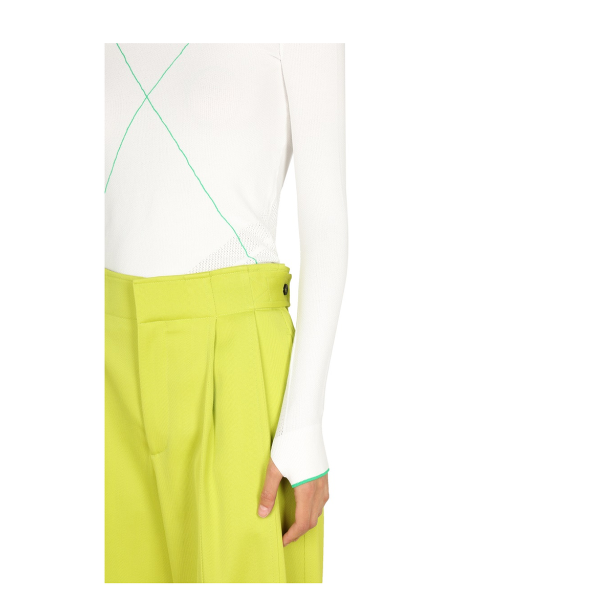Contrasting Seams Sweater