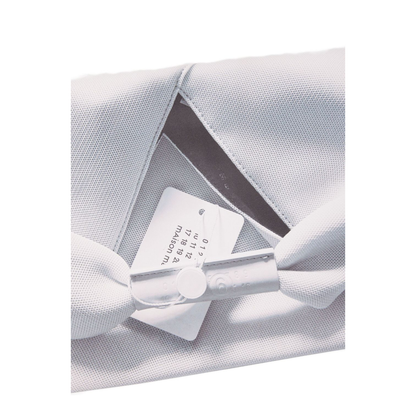 Folded Clutch Coated Polyester Clutch - White
